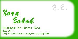 nora bobok business card