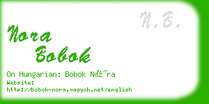 nora bobok business card